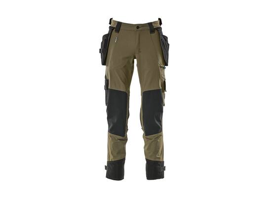 MASCOT Werkbroek stretch met cordura kniezakken MOSGROEN 76C54