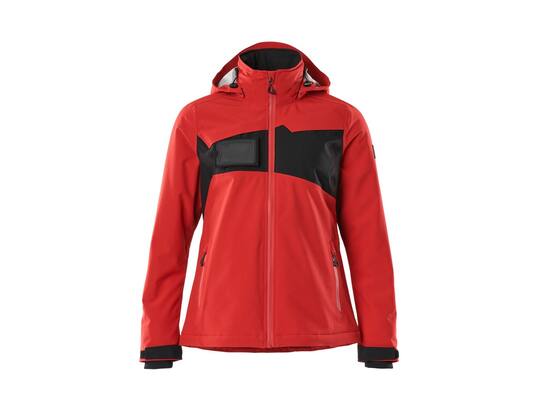 Mascot Winterjack met climascot dames signaalrood/zwart S