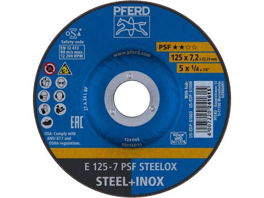 PFERD Afbraamschijf STEELOX E125-7 A 24 L PSF STEELOX 125MM