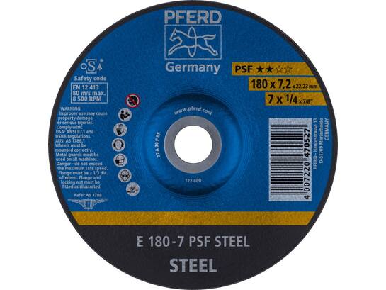 Pferd Afbraamschijf staal/inox PSF 178MM