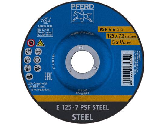 PFERD Afbraamschijf STEEL E 125-7 A30 P PSF 125 MM