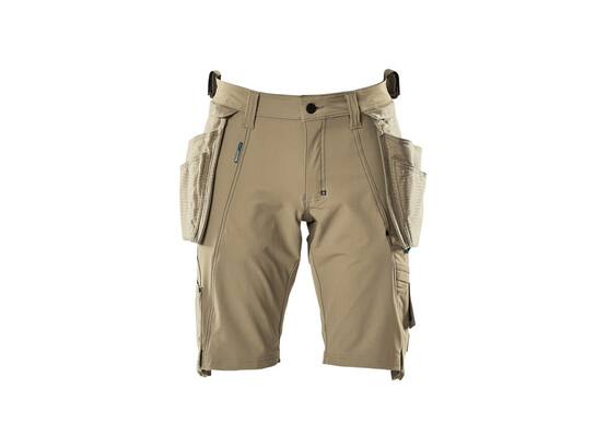 Mascot Korte werkbroek stretch met spijkerzakken lichtkhaki C58
