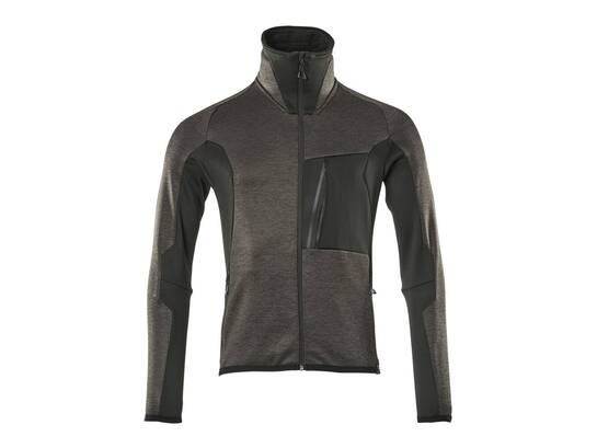 MASCOT Microfleece jack stretch hoge kraag DONKER ANTRACIET/ZWART XL