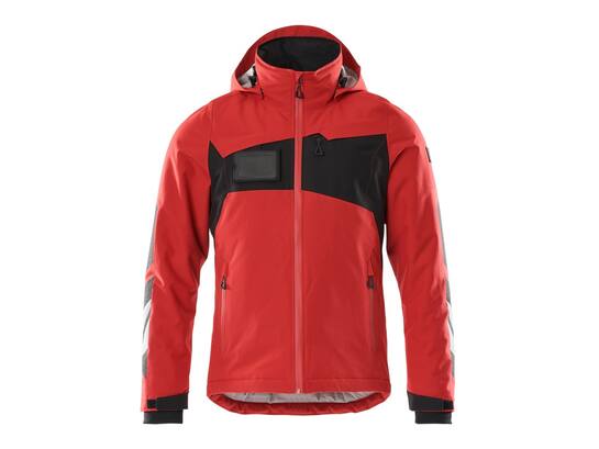 Mascot Winterjack met climascot signaalrood/zwart 4XL