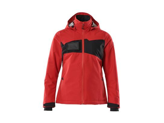 Mascot Winterjack met climascot dames signaalrood/zwart L