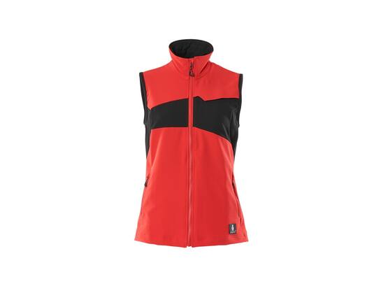 Mascot Bodywarmer stretch dames signaalrood/zwart S