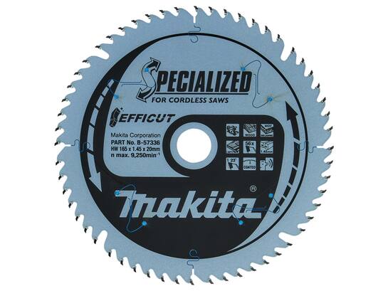 MAKITA Cirkelzaagblad HOUT / 56 TANDS 165X20X1.6