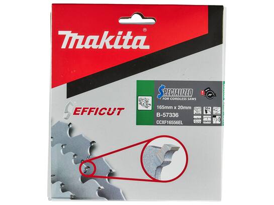 MAKITA Cirkelzaagblad HOUT / 56 TANDS 165X20X1.6