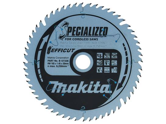 MAKITA Cirkelzaagblad HOUT / 56 TANDS 165X20X1.6