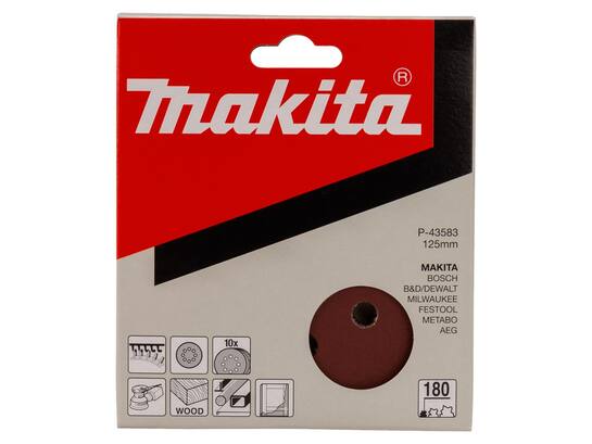 MAKITA Schuurpapier rond K180 125MM