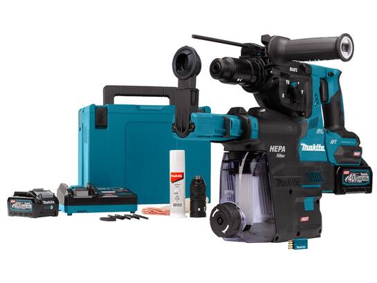 MAKITA Combihamer met stofafzuiging in Mbox HR002GM204 40V/4.0Ah