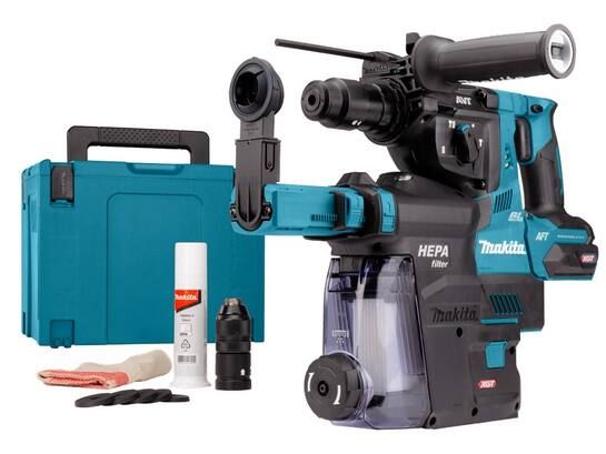 MAKITA Combihamer met stofafzuiging body m-Box HR004GZ02 40V