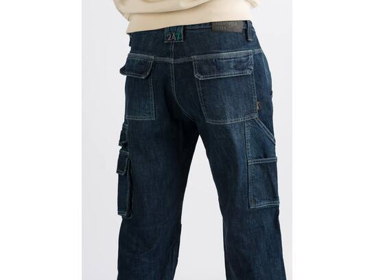 247 Jeans Spijkerwerkbroek stretch met kniezakken BISON D30 W31-L34
