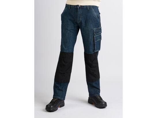 247 Jeans Spijkerwerkbroek stretch met kniezakken BISON D30 W38-L34