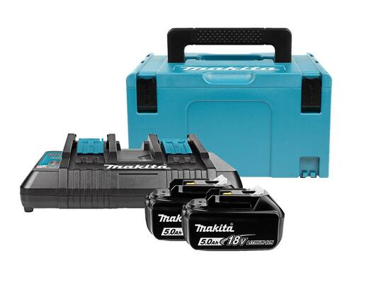 MAKITA Startset 2 accu's 1 lader in Mbox BL1850B - DC18RD 18V/5.0AH