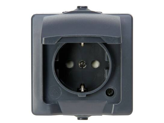 Kopp WCD Nautic antraciet IP44 1-voudig