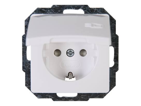 Kopp Wandcontactdoos 1V RA deksel arctic wit