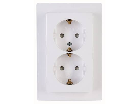 Kopp Wandcontactdoos 2V RA arctic wit