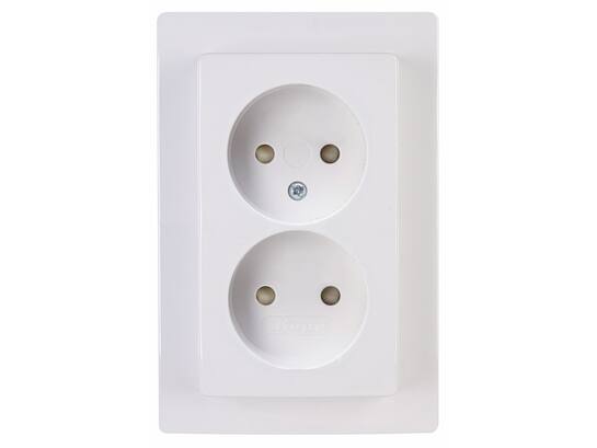 Kopp Wandcontactdoos 2V ZRA arctic wit