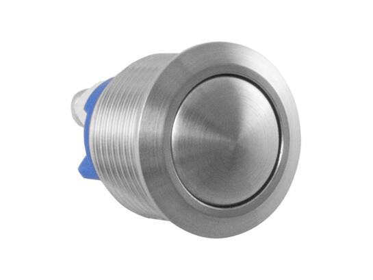 GPF Beldrukker button RVS RVS geborsteld