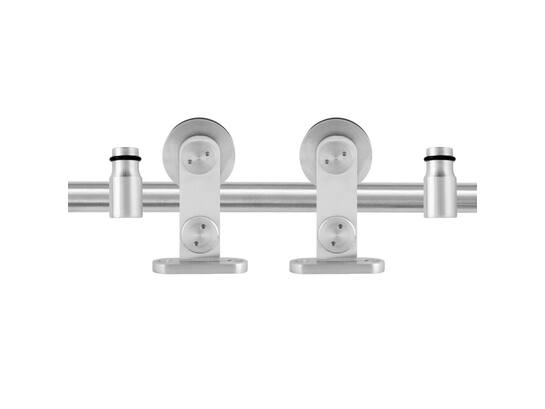 GPF Schuifdeursysteem Singleton 200 cm RVS geborsteld
