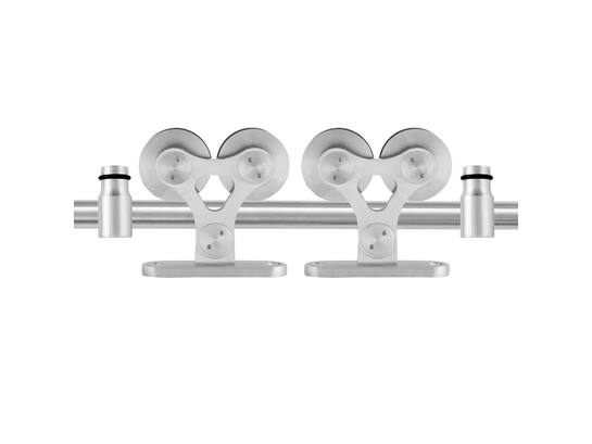 GPF Schuifdeursysteem Twin 200 cm RVS geborsteld
