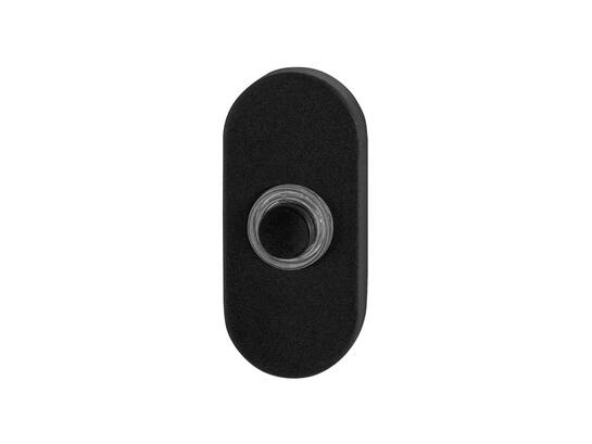 GPF Beldrukker ovaal met zwarte button ZWART