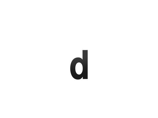 GPF Letter D/ 156 mm Zwart