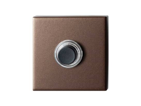 GPF Beldrukker vierkant met zwarte button BRONZE BLEND