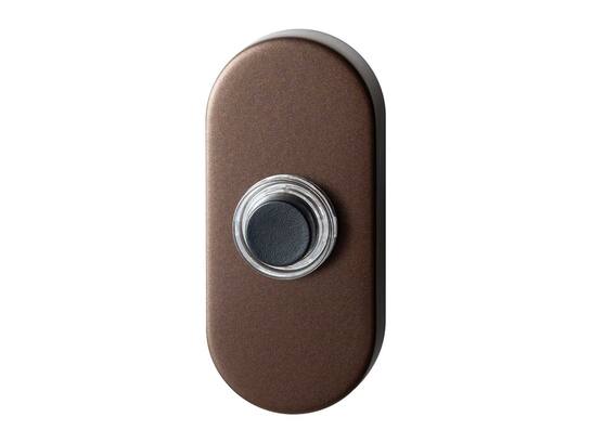 GPF Beldrukker ovaal met zwarte button BRONZE BLEND