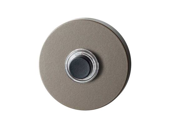 GPF Beldrukker rond met zwarte button MOCCA BLEND