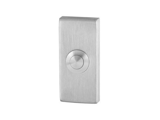 GPF Beldrukker met RVS button RVS GEBORSTELD