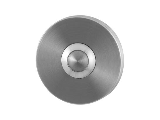 GPF Beldrukker rond met RVS button RVS GEBORSTELD