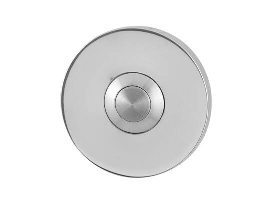 GPF Beldrukker rond met RVS button RVS GEPOLIJST