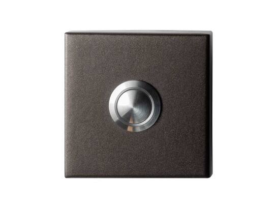 GPF Beldrukker vierkant met RVS button DARK BLEND