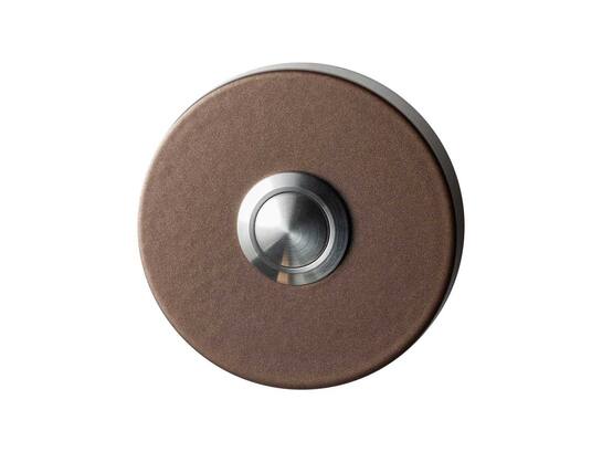 GPF Beldrukker rond met RVS button BRONZE BLEND