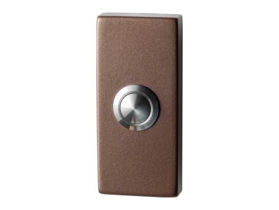 GPF Beldrukker met RVS button BRONZE BLEND