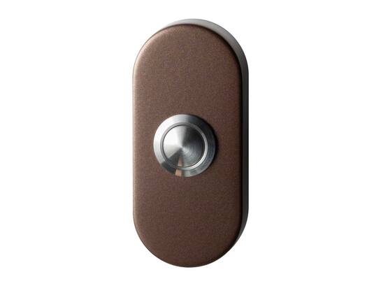 GPF Beldrukker ovaal met RVS button BRONZE BLEND
