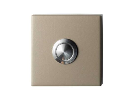 GPF Beldrukker vierkant met RVS button CHAMPAGNE BLEND