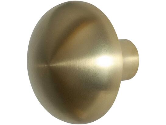 GPF Paddenstoel knop draaibaar incl. kruksti PVD MAT MESSING