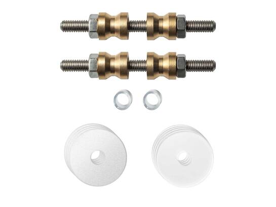 GPF Glasdeur set met vlakke witte rozet WIT
