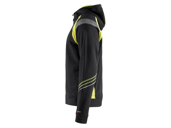 Blaklader Hooded Sweater High Visibility 3433 Zwart/Geel XS