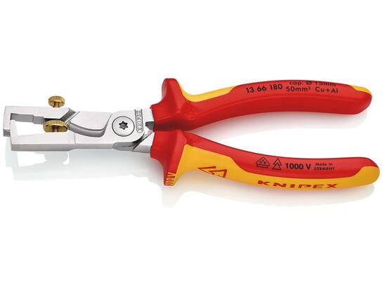 KNIPEX Afstriptang met kabelschaar VDE 13 66 180 STRIX 50MM2