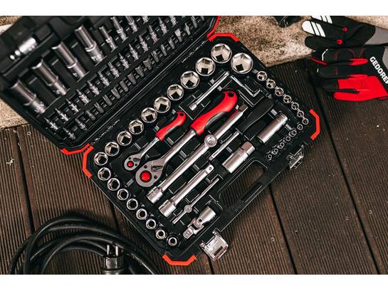 Gedorered Dopsleutelset 1/2"+1/4" R46003094 94-delig