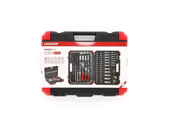 Gedore Red Dopsleutelset 1/2"-3/8"-1/4" R45603172 172-delig