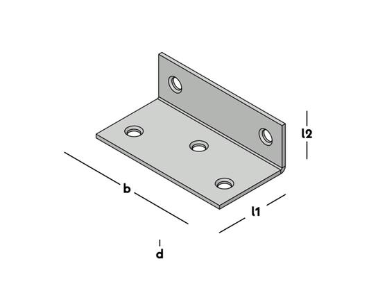 GB Versterkingshoek verzinkt 40X25