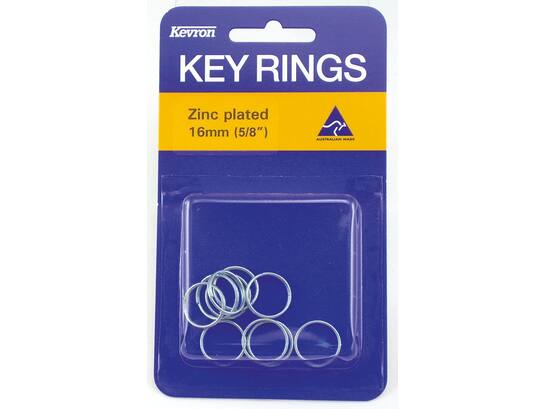 KEVRON Sleutelringen blister 10 stuks ID1040 PP10 16MM