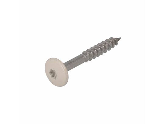 Dak&Gevel Kleurkopschroef RVS A2 Beige RAL1013 - 50ST. 4,8x38MM