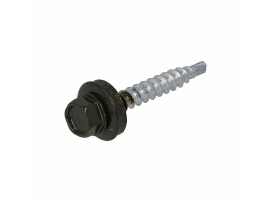 Dak&Gevel Profielplaatschroef Verzinkt Flessengroe RAL6007 - 50ST. 4,9X35MM