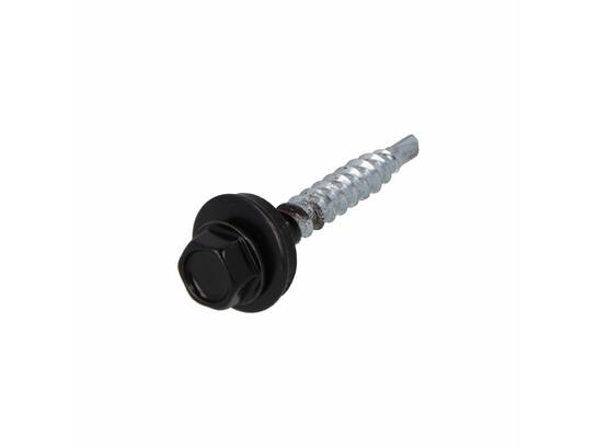 Dak&Gevel Profielplaatschroef Verzinkt Zwart RAL9005 - 50ST. 4,9x35MM